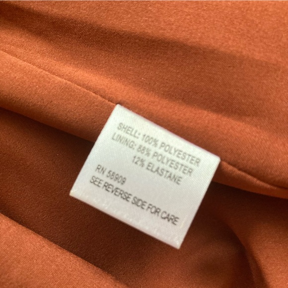 Gianni Bini Smocked Puff Sleeve Dress Square Neck Paisley Brown Size Large VEUC - Picture 11 of 12